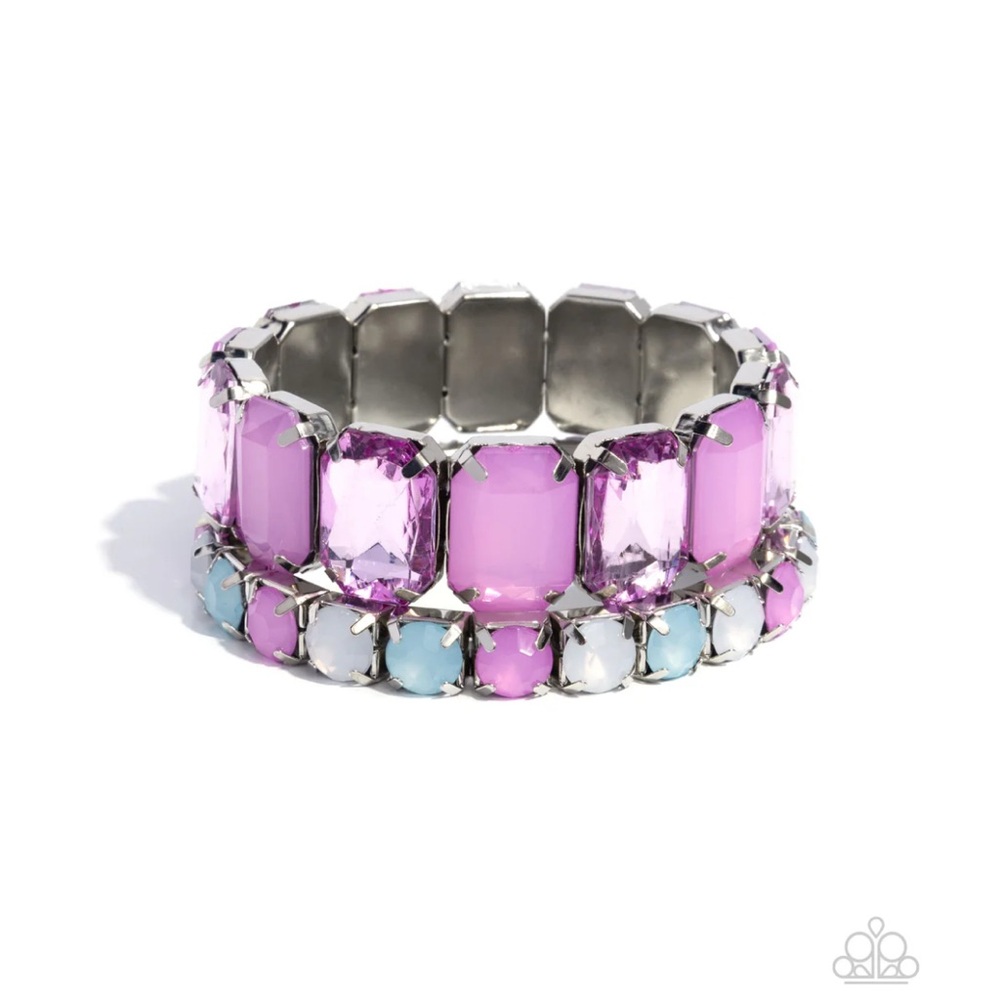 Elegant Purple and Blue Gemstone Bracelet